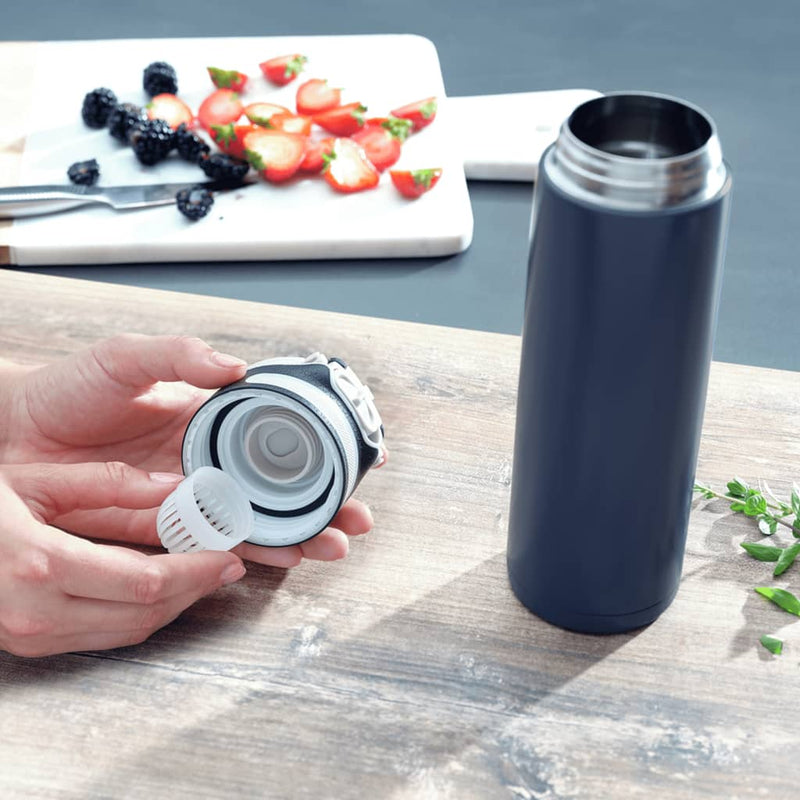 Load image into Gallery viewer, Leifheit Leifheit Thermosfles Flip 600 ml donkerblauw
