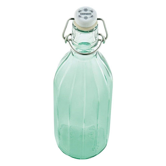 Leifheit 36322 glazen facetfles 0.5l transparant groen