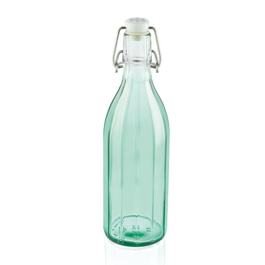 Leifheit 36322 glazen facetfles 0.5l transparant groen