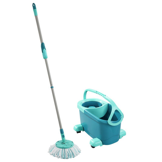 Leifheit 52102 clean twist disc mop compleet systeem met wieltjes blauw