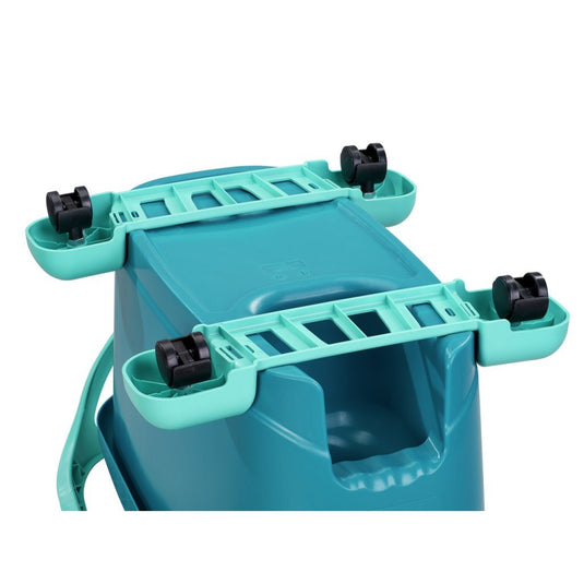 Leifheit 52102 clean twist disc mop compleet systeem met wieltjes blauw