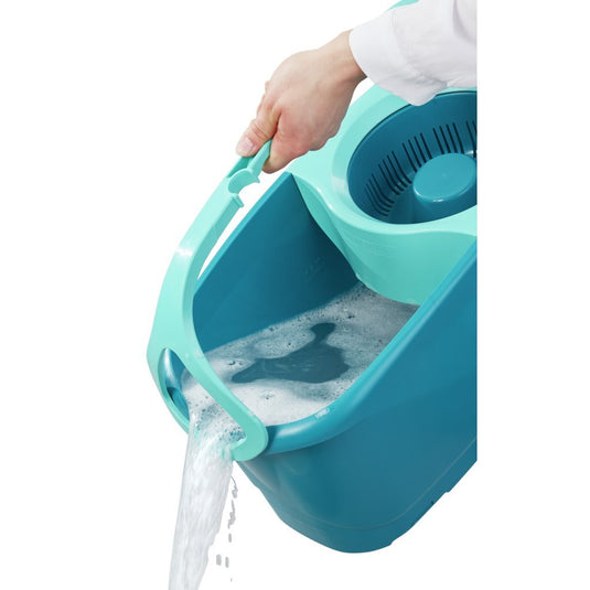 Leifheit clean twist disc mop ergo - compleet dweilsysteem met wieltjes - 6 liter