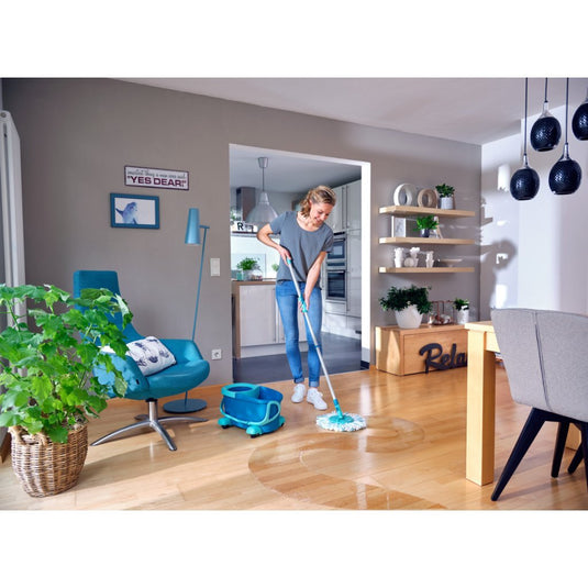 Leifheit clean twist disc mop ergo - compleet dweilsysteem met wieltjes - 6 liter