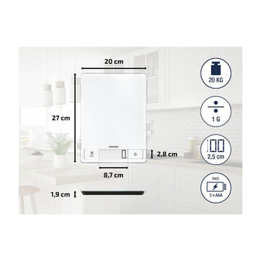 Leifheit soehnle keukenweegschaal page profi 300 - digitaal - 1 gram nauwkeurig - tot 20 kg - wit