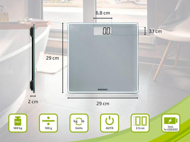 Soehnle personenweegschaal digitaal style sense compact 300 - tot 180kg grijs