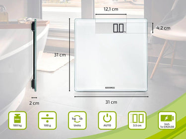 Soehnle personenweegschaal digitaal style sense comfort 100 - tot 180kg wit