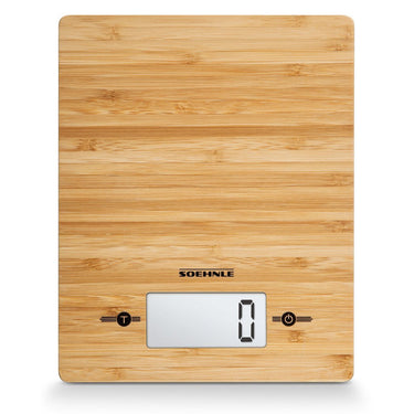 Leifheit soehnle keukenweegschaal bamboo - digitaal - 1 gram nauwkeurig - tot 5 kg