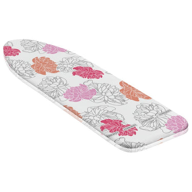 Leifheit strijkplankhoes cotton comfort l universeel - 140 x 45 cm strijkvlak - 3 mm dikke molton - roze - wit - oranje