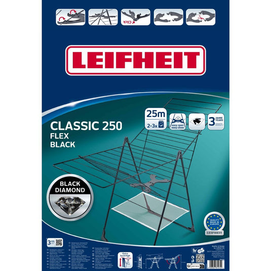 Leifheit droogrek classic 250 flex zwart