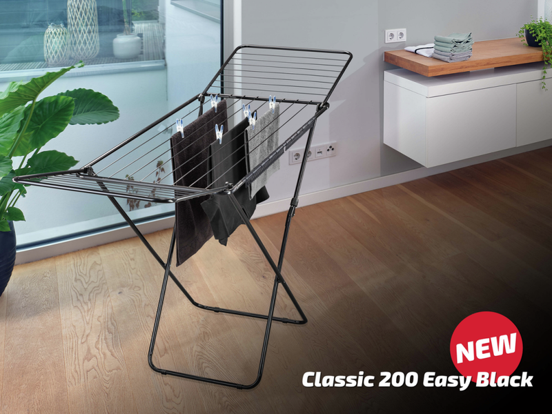Load image into Gallery viewer, Leifheit classic droogrek - 200 easy - 20 mtr drooglengte - zwart
