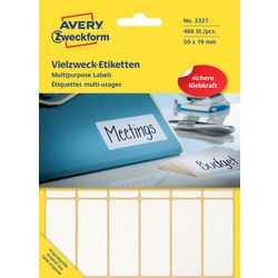 Multifunctionele etiketten avery 3324 wit 486 stuks