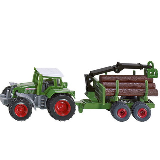 Siku 1645 tractor met bosaanhangwagen 1:72