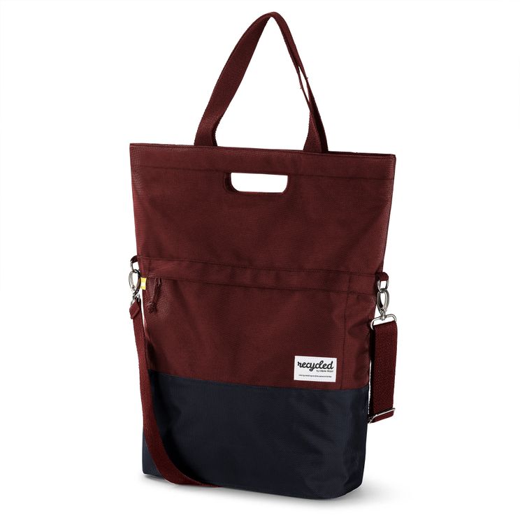 UrbanProof shopper bag RPET 20L burgundy-grey