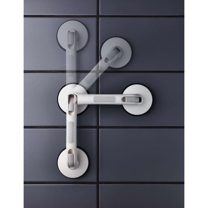 Load image into Gallery viewer, Ridder wandbeugel met zuignappen gebogen premium wit
