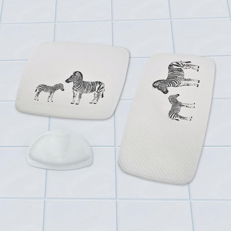 Load image into Gallery viewer, Ridder badmat zebra 38x72 cm wit en zwart
