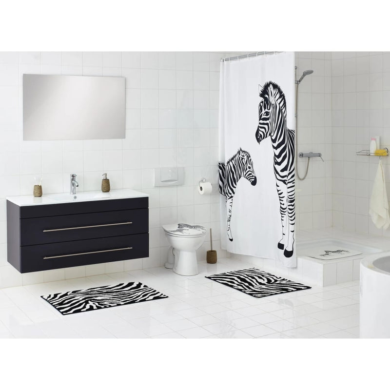 Load image into Gallery viewer, Ridder douchemat zebra 54x54 cm wit en zwart
