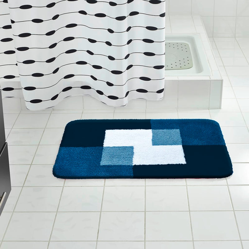 Load image into Gallery viewer, Ridder ridder badkamermat coins 60x90 cm blauw 7103303
