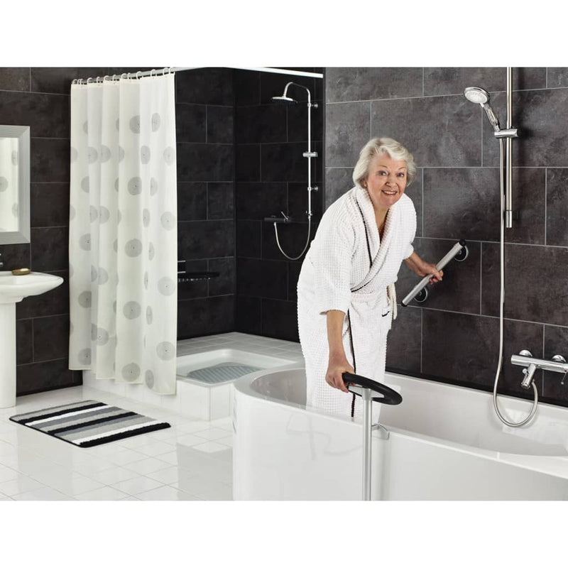 Load image into Gallery viewer, Ridder badkamer handgreep premium 30 cm aluminium chroom zwart
