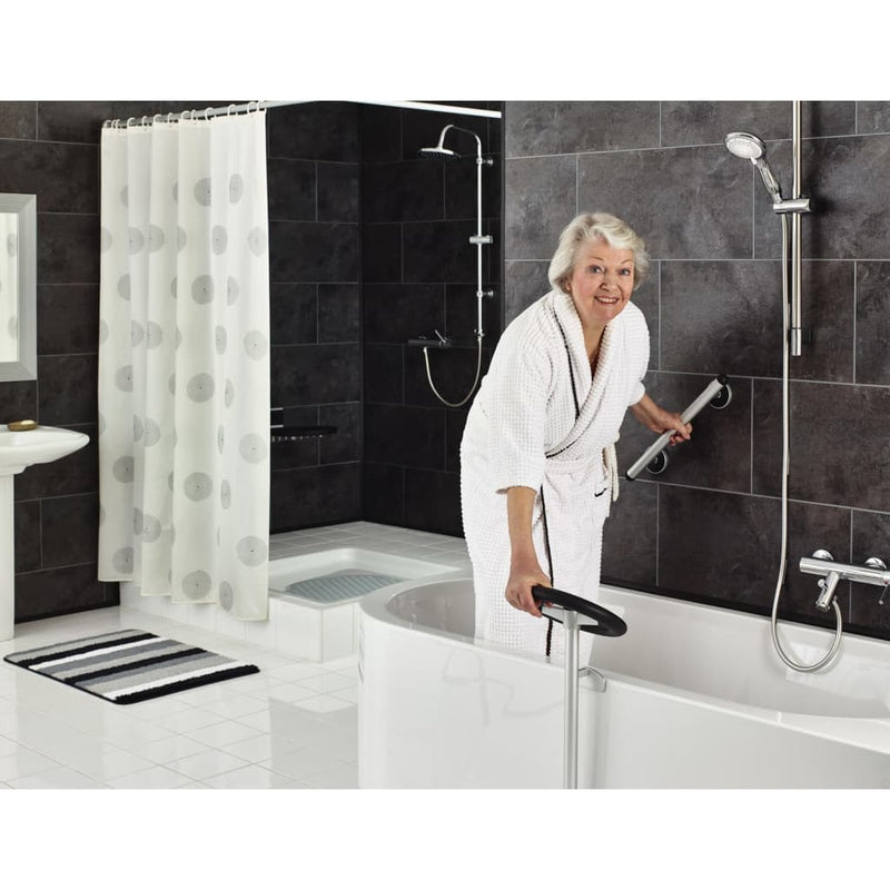 Load image into Gallery viewer, Ridder badkamer handgreep premium 60 cm aluminium zilverkleurig
