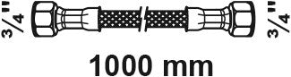Load image into Gallery viewer, Kirchhoff flexibele slang 1000 mm, 3 4 it x 3 4 it - 98628725
