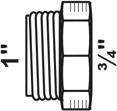Kirchhoff smeedbaar ijzer verloopstuk, verzinkt, 1 et x 3 4 it, (241) - 989773055
