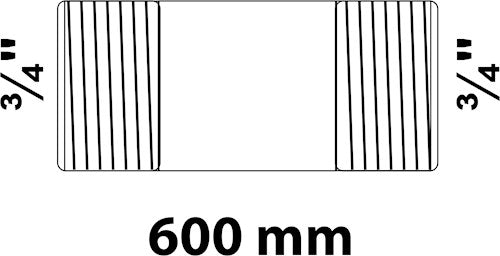 Load image into Gallery viewer, Kirchhoff smeedbare ijzeren pijpnippel, verzinkt, 3 4 x 600 mm, (23) - 989823955
