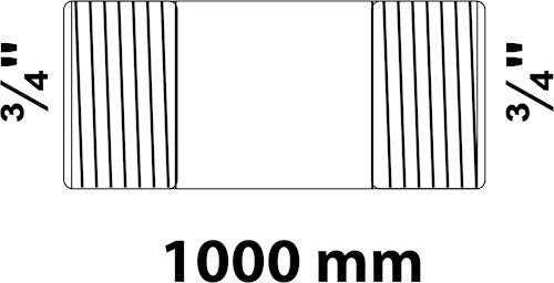 Load image into Gallery viewer, Kirchhoff smeedijzeren pijpnippel, verzinkt, 3 4 x 1000 mm, (23) - 989824155
