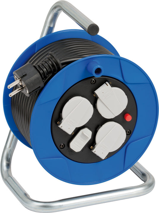 Brennenstuhl garant compacte kabelhaspel 3-voudig met usb voor gebruik binnenshuis (indoor-kabelhaspel met usb-oplaadfunctie en 15-meter kabel) - 1079180600