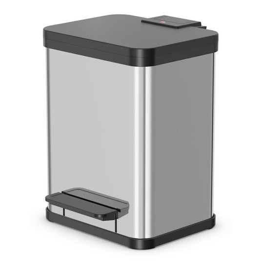 Hailo prullenbak 18 l zilver, zwart
