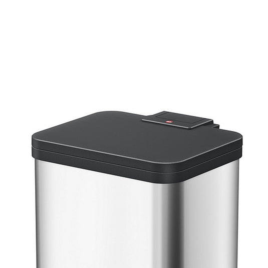 Hailo prullenbak 18 l zilver, zwart