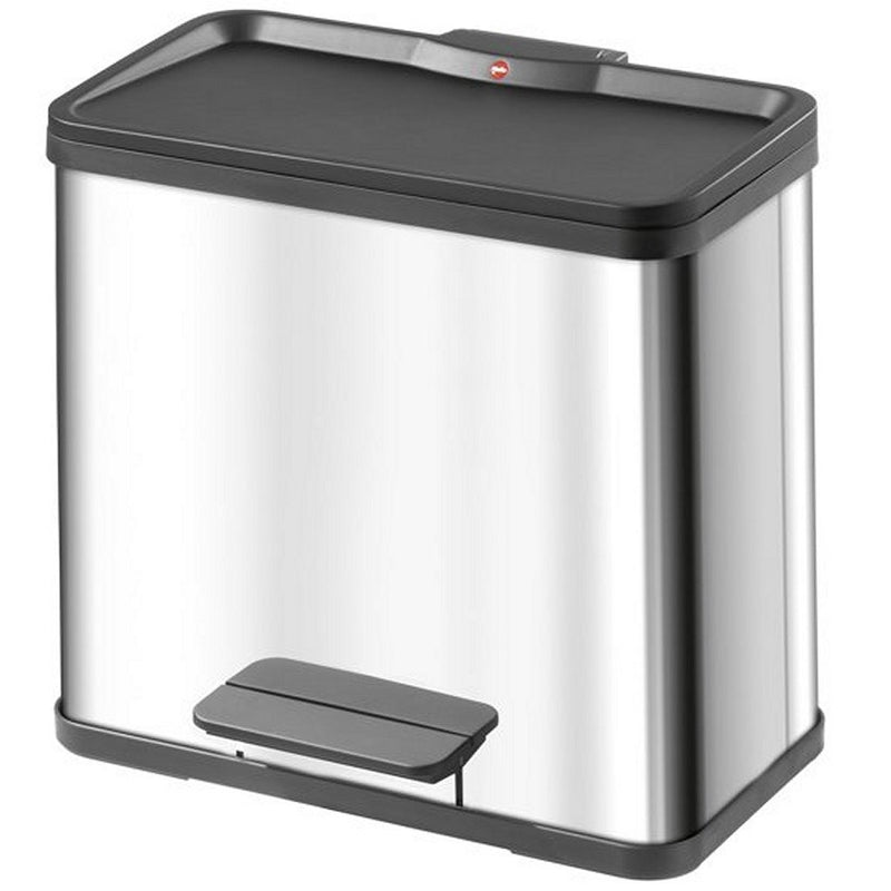 Load image into Gallery viewer, Prullenbak hailo 17 + 9 l zilver, zwart
