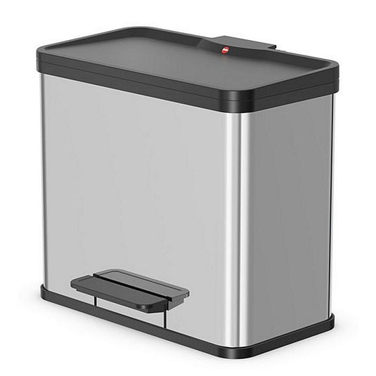 Hailo 0633-220 öko trio plus l pedaalemmer 3x9l zilver zwart