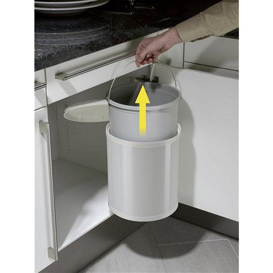 Hailo 3555-001 compact-box m prullenbak 15l wit