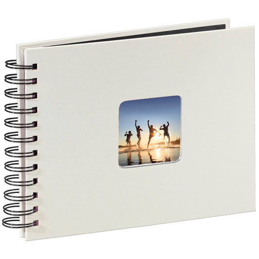 Hama spiraalalbum fine art 24 x 17cm 50 zwarte pagina's krijt