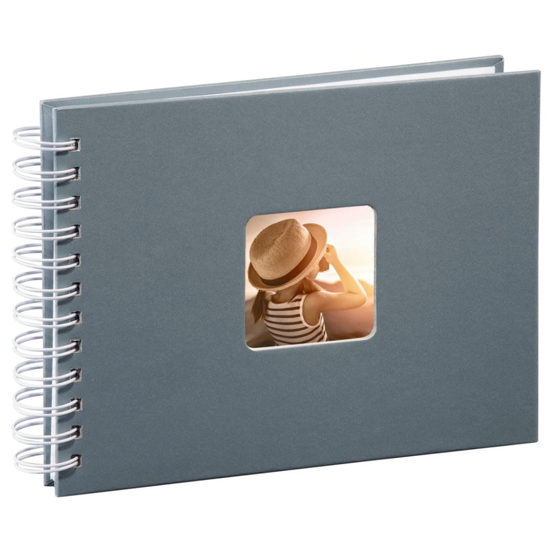 Load image into Gallery viewer, Hama spiraalalbum fine art 24 x 17 cm 50 witte pagina's grijs
