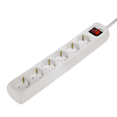 Hama distribution panel 6 sockets with switch child-proof 1.4 m white