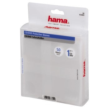 Hama cd dvd hoesjes 50 pak transparant