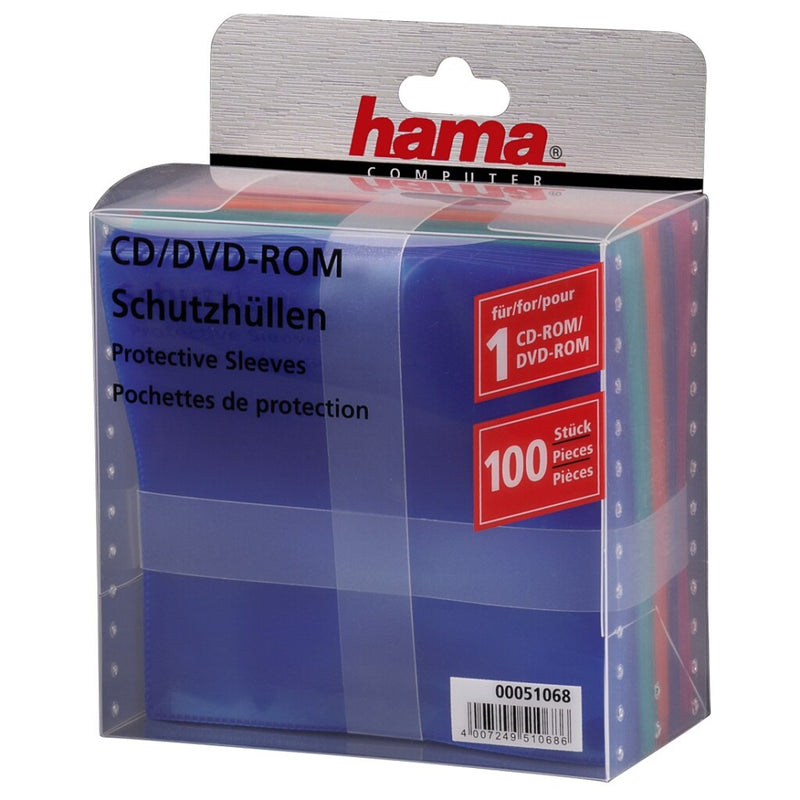 Load image into Gallery viewer, Hama cd dvd blu-ray pp sleeves 100-pack multi kleur
