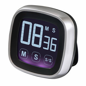 Xavax keukentimer touch digitaal zilver zwart
