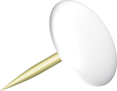 Alco al-151-10 punaises sun 9,5mm messing doos a 100 stuks wit