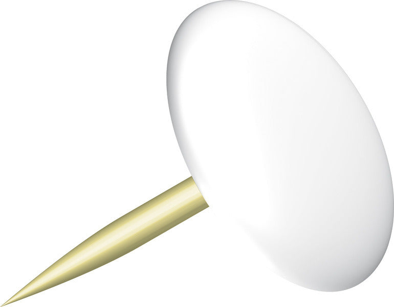 Load image into Gallery viewer, Alco al-151-10 punaises sun 9,5mm messing doos a 100 stuks wit
