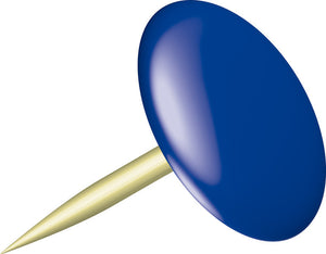 Alco al-151-15 punaises sun 9,5mm messing doos a 100 stuks donkerblauw