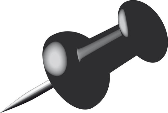 Alco al-662-11 pushpins doosje a 40 stuks zwart