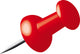 Alco al-662-12 pushpins doosje a 40 stuks rood