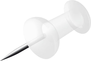 Alco al-663-22 pushpins doosje a 100 stuks transparant