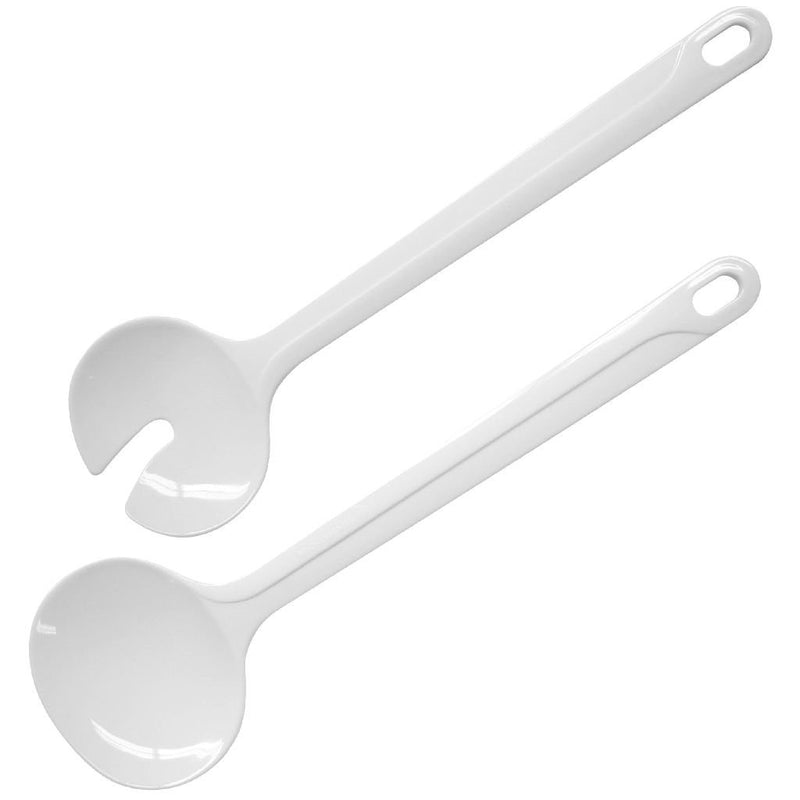 Load image into Gallery viewer, Fackelmann basic saladeset 26 cm wit san kunstof 2 stuks
