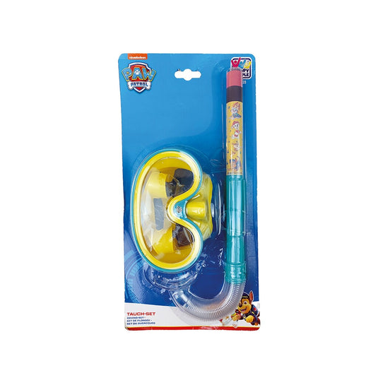 Paw patrol kinder snorkelset blauw geel