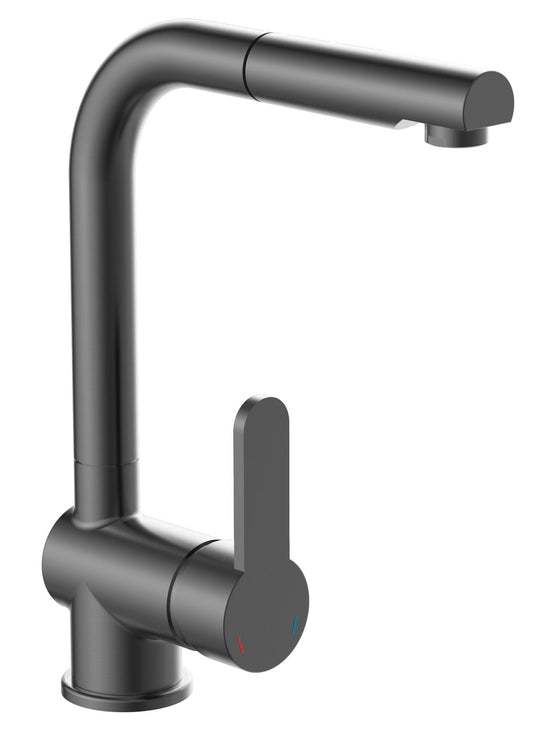 Ngk schutte london ééngreepsmeraan keuken met uittrekbare uitloop| grafiet mat 79720