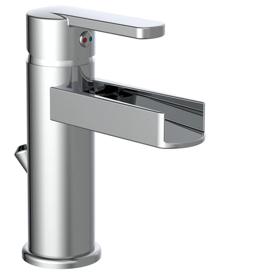 Ngk schutte niagara ééngreepsmeraan wastafel met watervaluitloop | chroom 26110