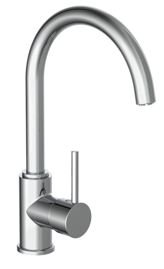 Ngk schutte casalla ééngreepsmeraan keuken met ronde uitloop | lage druk | chroom 35319